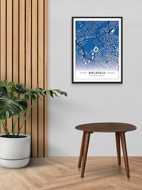 Stadion Poster Bielefeld, Fußball Karte, Fußball Poster