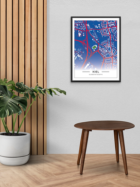 Stadion Poster Kiel, Fußball Karte, Fußball Poster