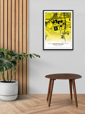 Stadion Poster Dortmund, Fußball Karte, Fußball Poster