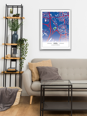 Stadion Poster Kiel, Fußball Karte, Fußball Poster