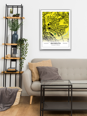 Stadion Poster Bayreuth, Fußball Karte, Fußball Poster