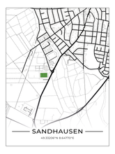 Stadion Poster Sandhausen, Fußball Karte, Fußball Poster
