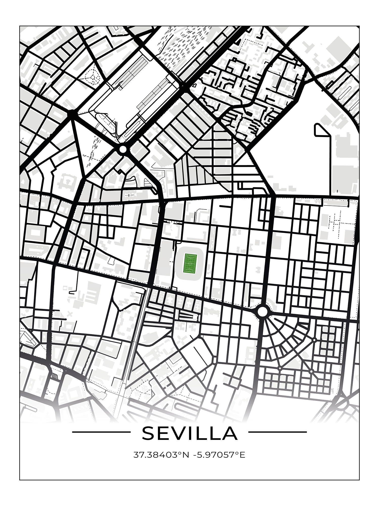 Stadion Poster Sevilla - Estadio Ramón Sánchez Pizjuán